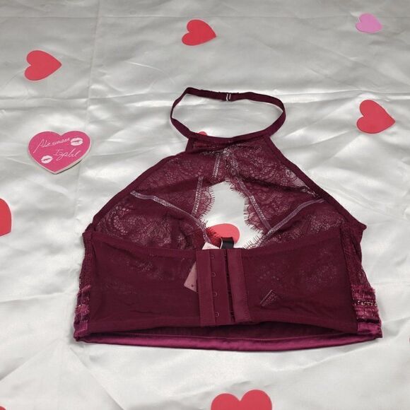 VS Very Sexy Black Orchid Eyelash Lace High Neck - Picture 3 of 7